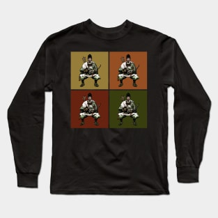 Bushido Pop Art Samurai Japanese Warrior Streetwear Vintage Retro 541 Long Sleeve T-Shirt